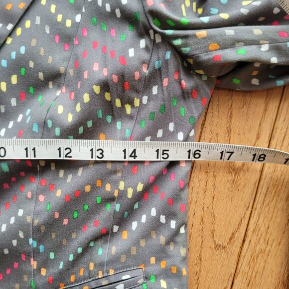 Riani Luxury Cotton Stretch Gray with Colourful Dashes Blazer 4 - Picture 13 of 15